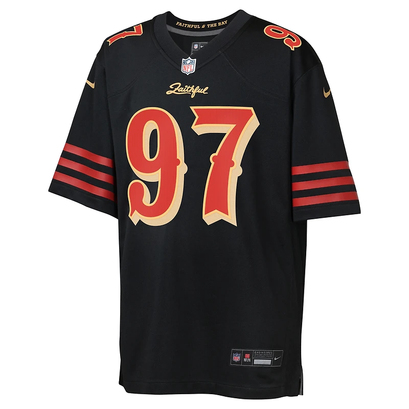 Youth Nike Nick Bosa Black San Francisco 49ers 2025 Rivalries Collection Game Jersey