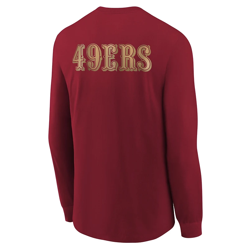 T-shirt à manches longues Nike Scarlet pour jeune des San Francisco 49ers, collection Rivalries 2025