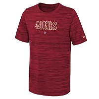 Youth Nike Scarlet San Francisco 49ers Team Sideline Velocity Performance T-Shirt