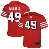 Youth Nike The Faithful Scarlet San Francisco 49ers Alternate 2 Game Jersey