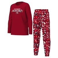 Youth Outerstuff Scarlet San Francisco 49ers Chestnut Holiday Sleep Set
