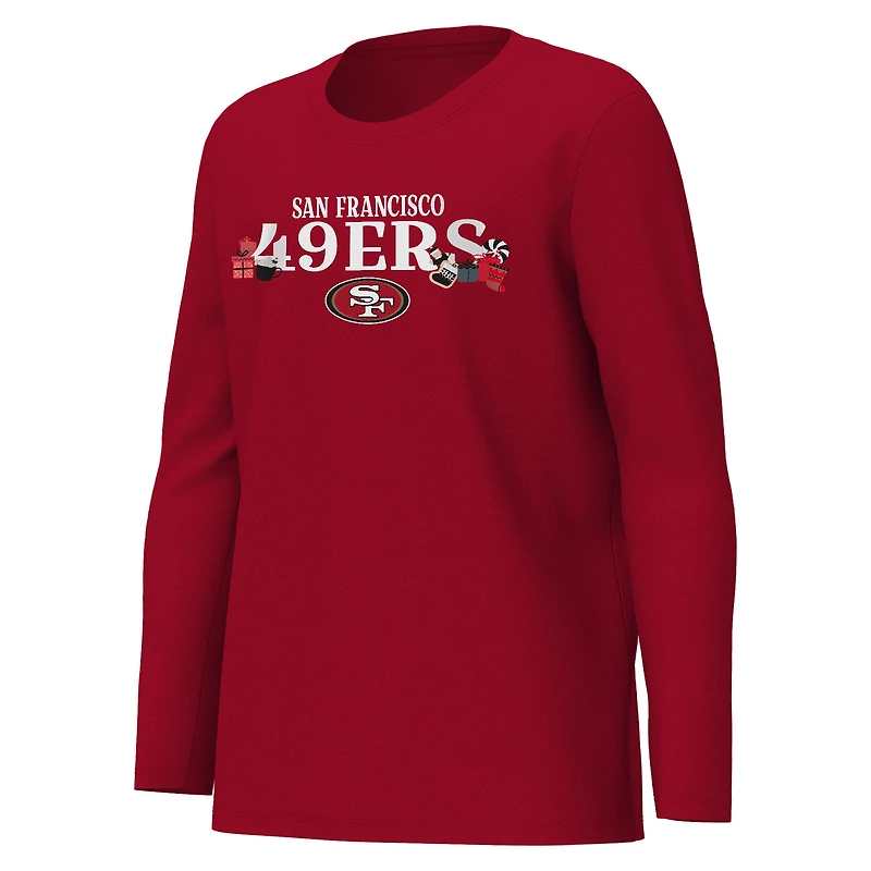 Youth Outerstuff Scarlet San Francisco 49ers Chestnut Holiday Sleep Set