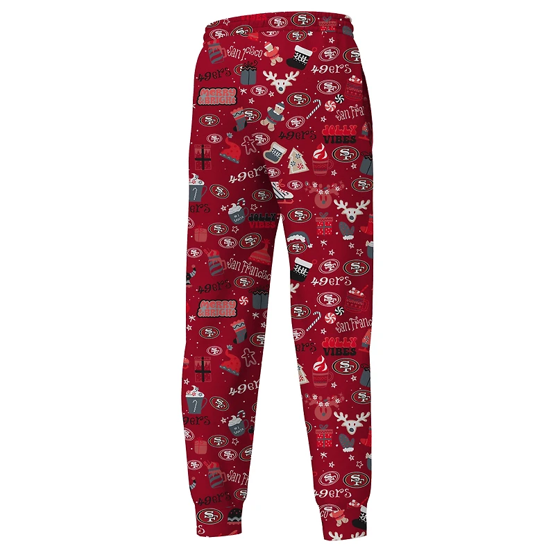 Youth Outerstuff Scarlet San Francisco 49ers Chestnut Holiday Sleep Set