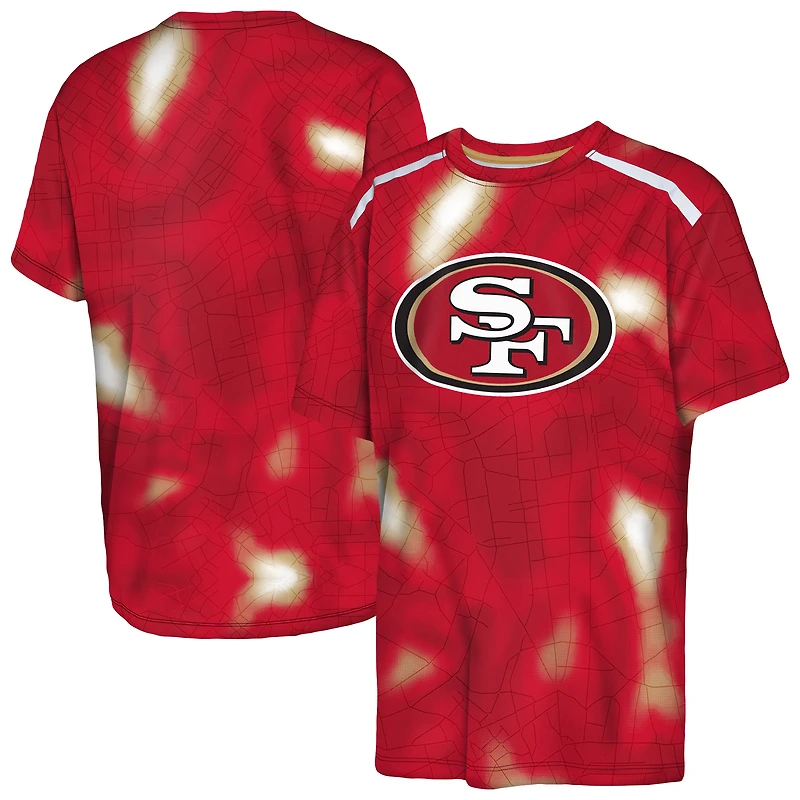 Youth Outerstuff Scarlet San Francisco 49ers End Zone Dri-Tek T-Shirt