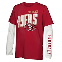 Youth Outerstuff Scarlet San Francisco 49ers the Mix T-Shirt Combo Set