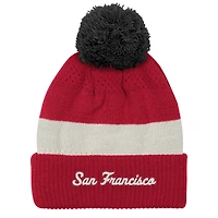 Youth Outerstuff  Scarlet San Francisco 49ers Modern Fan Cuffed Knit Hat with Pom