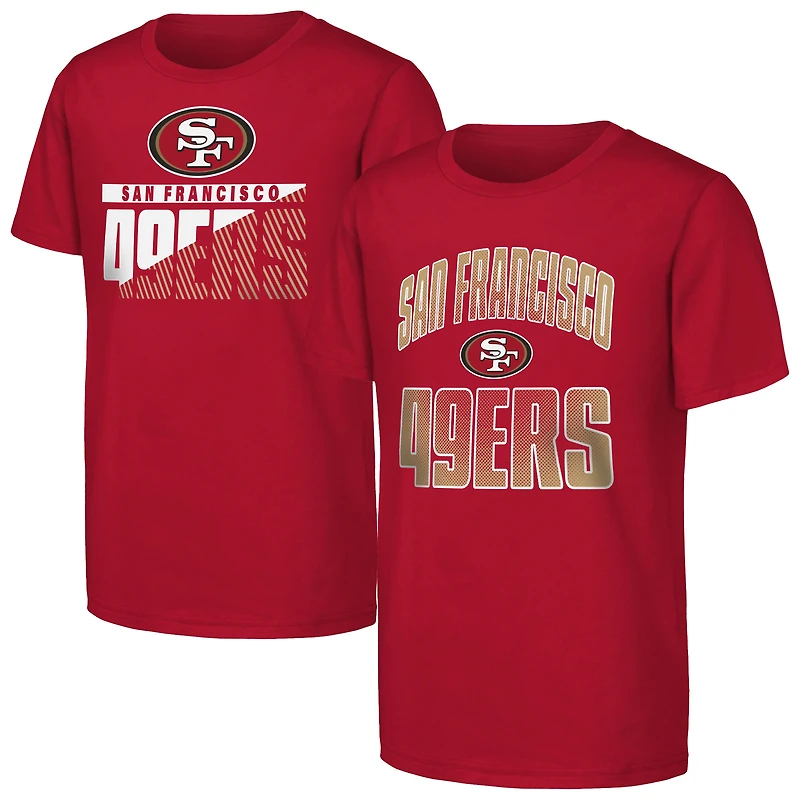 Ensemble de 2 t-shirts Youth Outerstuff Scarlet San Francisco 49ers Never Quit