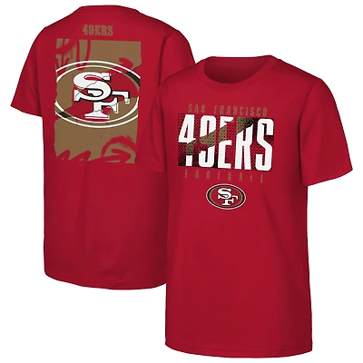 Youth Outerstuff Scarlet San Francisco 49ers Posterize T-Shirt