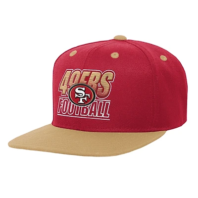 Casquette snapback Youth Outerstuff Scarlet San Francisco 49ers Team Gradient Deadstock