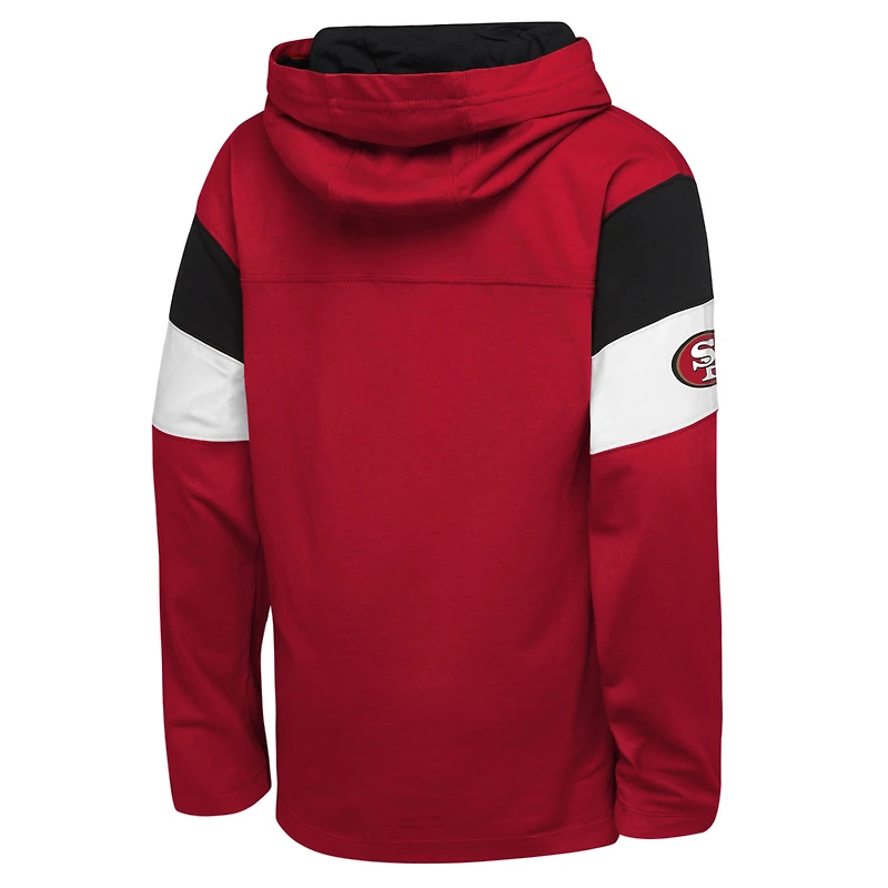 Youth Outerstuff Scarlet San Francisco 49ers The Champs Back Long Sleeve Hoodie T-Shirt