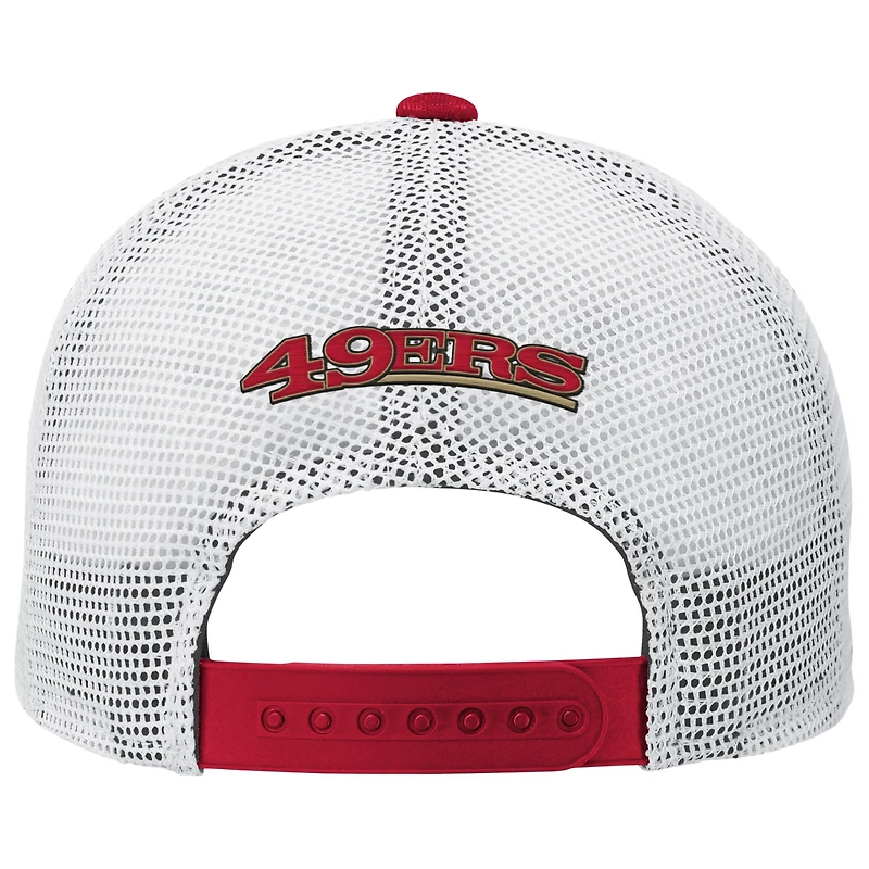 Youth Scarlet San Francisco 49ers Core Lockup Trucker Adjustable Hat
