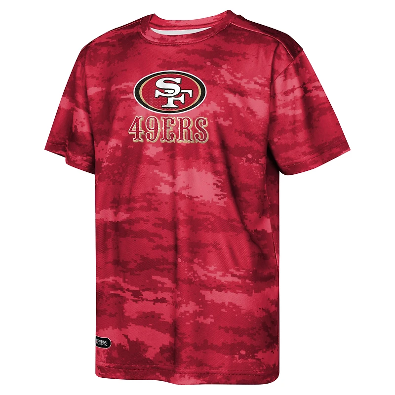 T-shirt de mêlée Scarlet San Francisco 49ers pour jeunes
