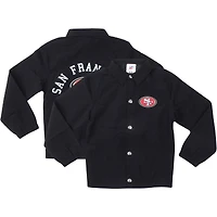 Youth Wes & Willy  Black San Francisco 49ers T Buck's Full-Snap Coaching Jacket