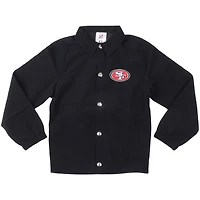 Youth Wes & Willy  Black San Francisco 49ers T Buck's Full-Snap Coaching Jacket