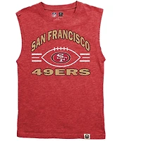 Youth Wes & Willy  Heather Scarlet San Francisco 49ers Muscle Tank Top