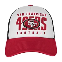 Casquette ajustable Essentials Trucker blanche/écarlate pour jeunes des 49ers de San Francisco