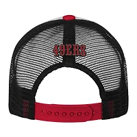 Youth White/Scarlet San Francisco 49ers Essentials Trucker Adjustable Hat