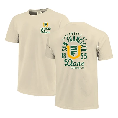 Men's Cream San Francisco Dons Comfort Colors Mascot Overlay T-Shirt