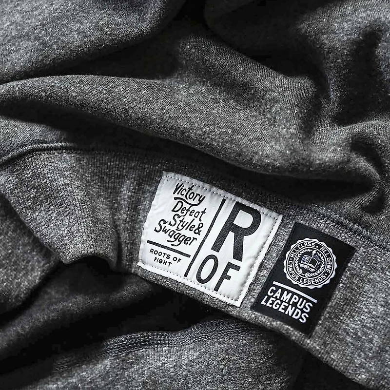 Sweat-shirt ras du cou à trois mélanges Roots of Fight pour homme, gris, San Francisco Dons, champions nationaux de basket-ball la NCAA 1955