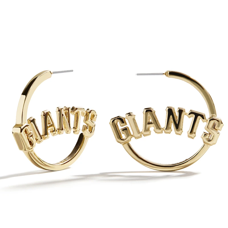 Boucles d'oreilles créoles BaubleBar San Francisco Giants (logo)