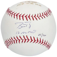 Buster Posey San Francisco Giants Autographed Baseball with "12 NL MVP" Inscription - Limited Edition of 750