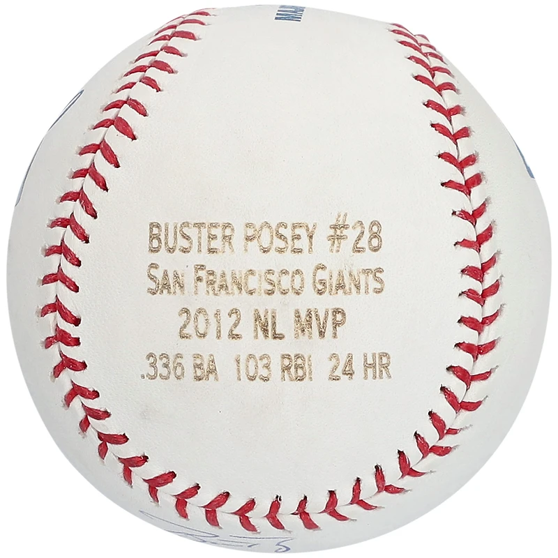 Buster Posey San Francisco Giants Autographed Baseball with "12 NL MVP" Inscription - Limited Edition of 750