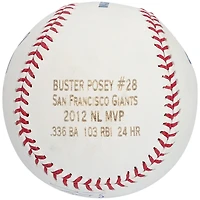 Buster Posey San Francisco Giants Autographed Baseball with "12 NL MVP" Inscription - Limited Edition of 750
