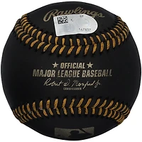 Balle de baseball en cuir noir autographiée par Buster Posey des Giants de San Francisco