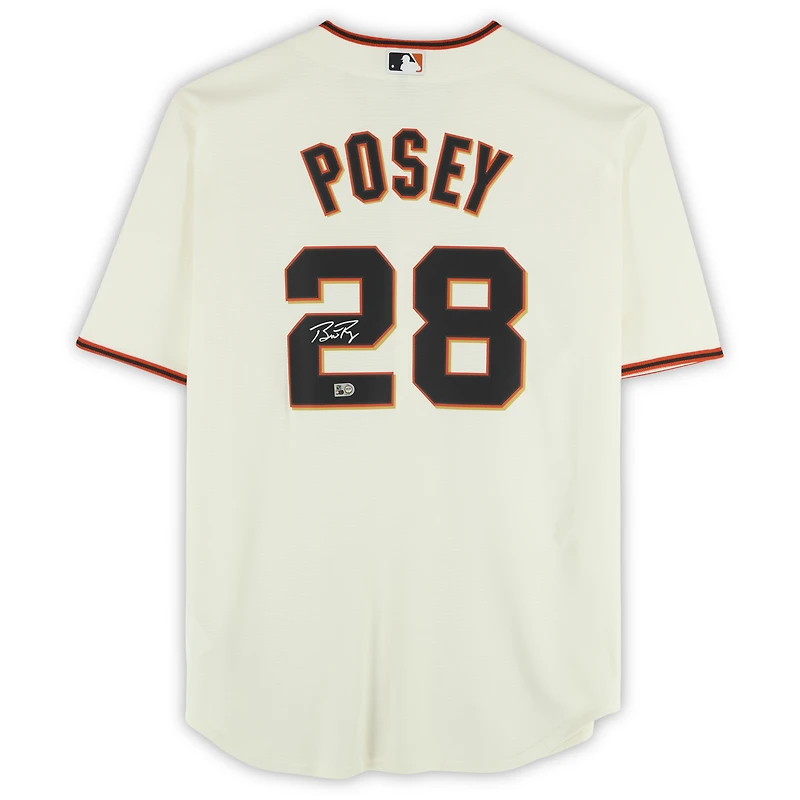 Buster Posey San Francisco Giants Autographed Cream Nike Replica Jersey