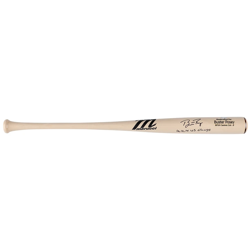Buster Posey San Francisco Giants Autographed Marucci Game Model Bat with "10,12,14 WS Champs" Inscription