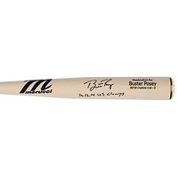 Batte de baseball Marucci autographiée par Buster Posey des Giants de San Francisco, modèle réduit, avec inscription « 10,12,14 WS Champs »