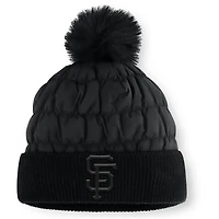 Bonnet en tricot à revers et pompon Fanatics Black San Francisco Giants