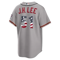 Fourth of July Men's San Francisco Giants Jung Hoo Lee Nike Gray USA 250 Stadium Jersey