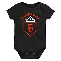 Girls Infant Fanatics San Francisco Giants 3-Pack Home Run Bodysuit Set