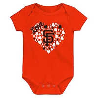 Girls Infant Fanatics San Francisco Giants 3-Pack Home Run Bodysuit Set