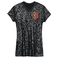 Girls Youth  Black San Francisco Giants Sequin V-Neck Dress