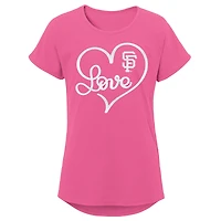 T-shirt Lovely des Giants de San Francisco rose pour jeune fille