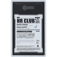 Hank Aaron & Barry Bonds 2003 Topps Tribute Contemporary Gold Dual Bat Relic #BA-600 #1/1 SGC Authenticated 8 Card