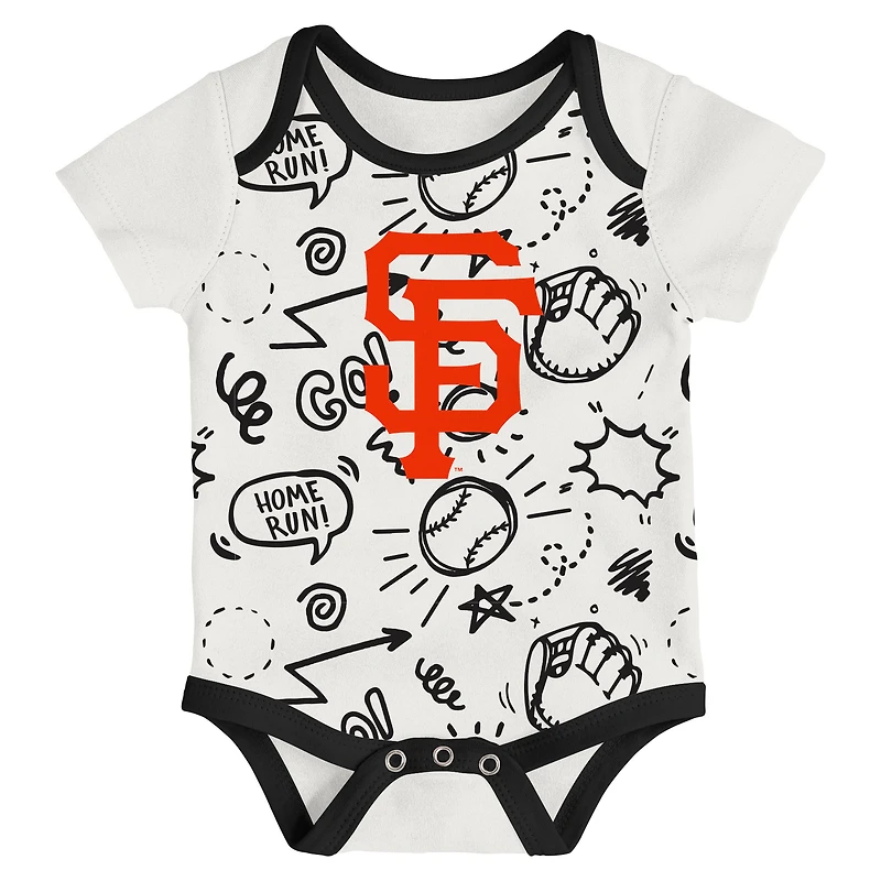 Infant & Newborn Outerstuff San Francisco Giants All Day Play Three-Piece Bodysuit Set