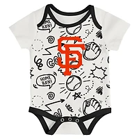 Infant & Newborn Outerstuff San Francisco Giants All Day Play Three-Piece Bodysuit Set