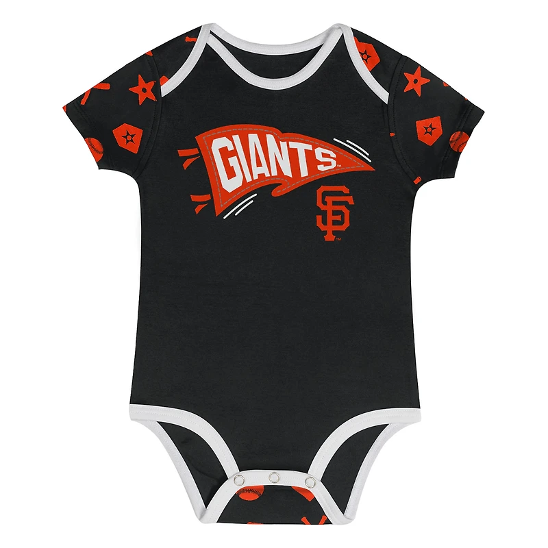 Ensemble de couvre-couches pour bébé noir San Francisco Giants On Deck 2 pièces