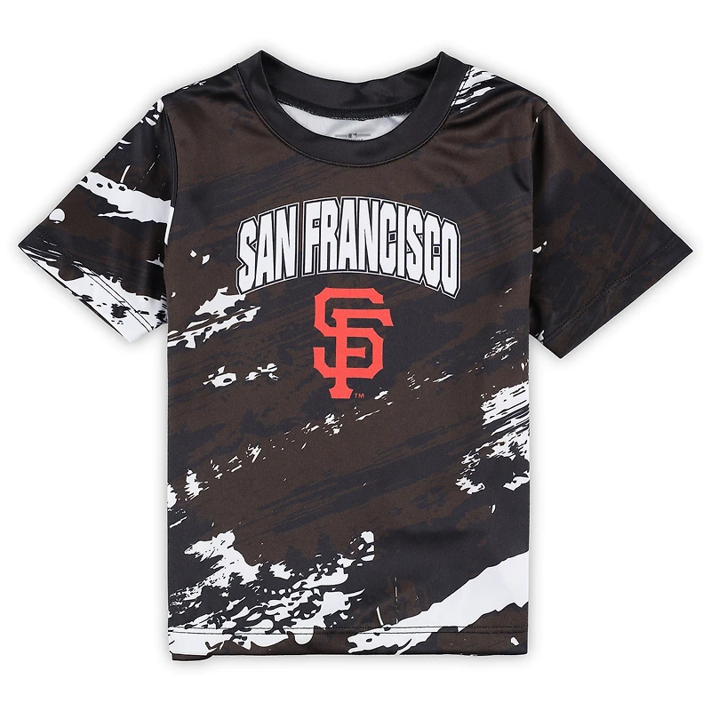 Infant Brown/Orange San Francisco Giants Stealing Homebase 2.0 T-Shirt & Shorts Set