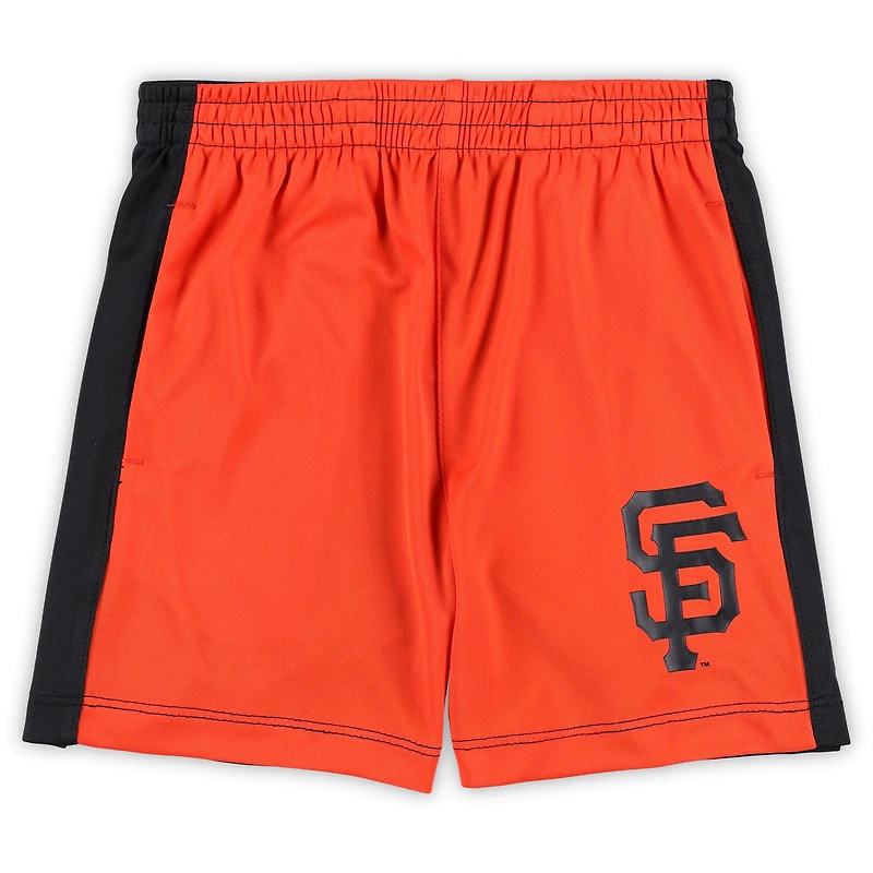Infant Brown/Orange San Francisco Giants Stealing Homebase 2.0 T-Shirt & Shorts Set