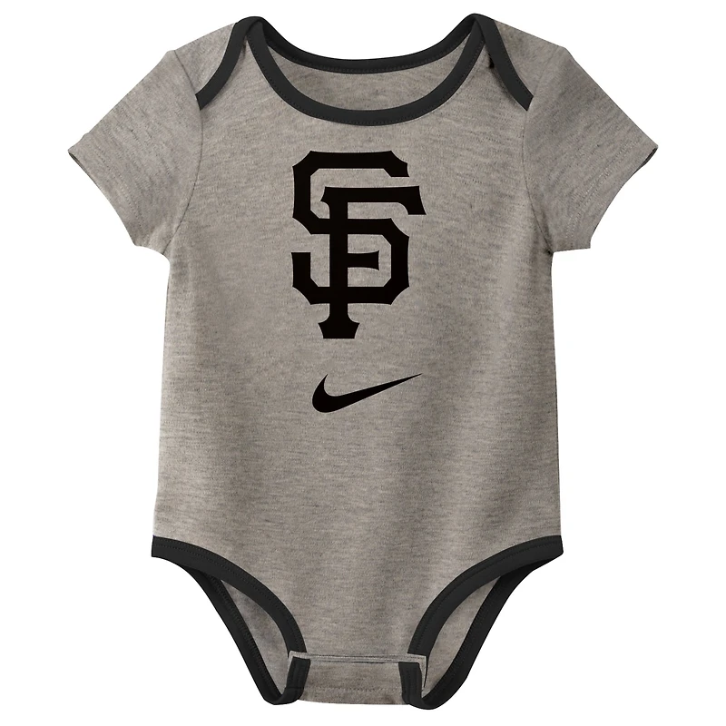 Ensemble de trois bodies Nike San Francisco Giants Authentic Collection pour bébé