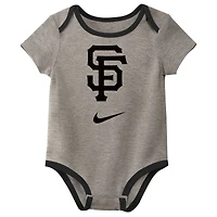 Ensemble de trois bodies Nike San Francisco Giants Authentic Collection pour bébé