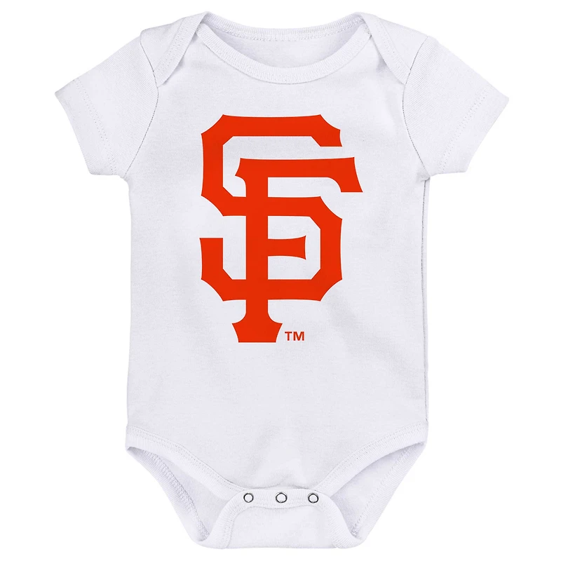 Infant Orange/Black/White San Francisco Giants Minor League Player Three-Pack Bodysuit Set