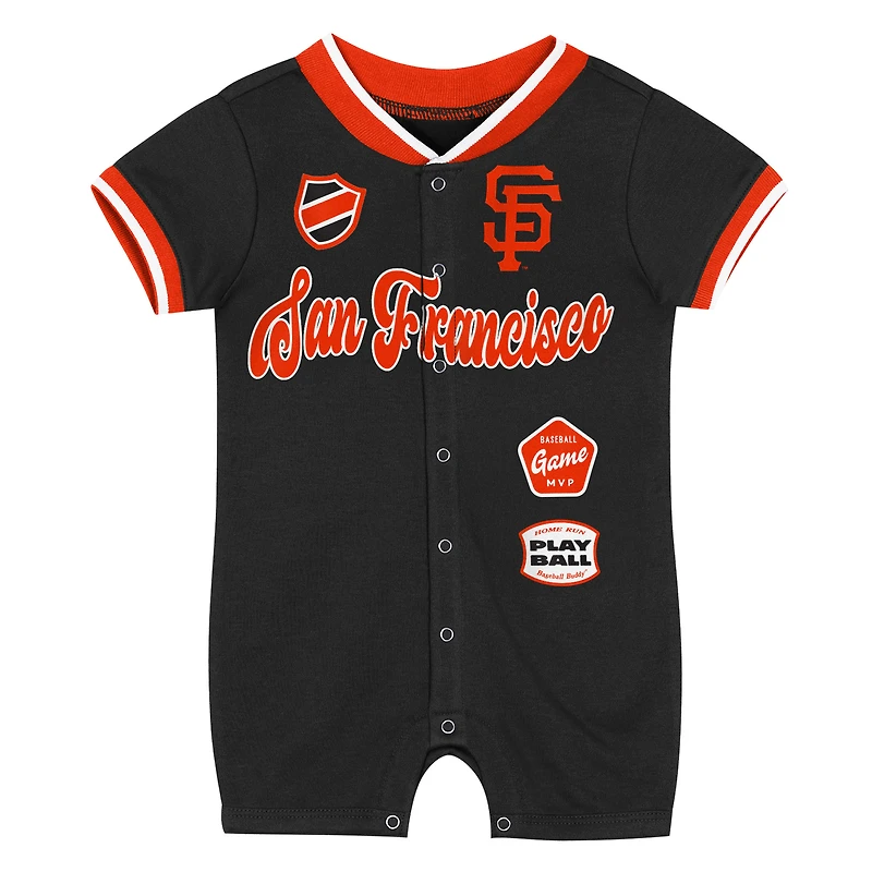 Infant Outerstuff Black San Francisco Giants Pinch Coverall