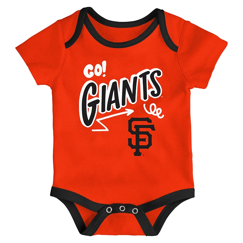 Infant Outerstuff San Francisco Giants All Day Play Three-Piece Bodysuit Set