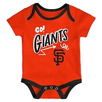 Infant Outerstuff San Francisco Giants All Day Play Three-Piece Bodysuit Set