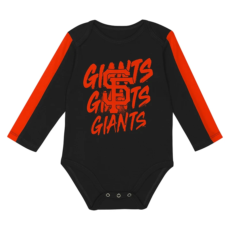 Infant Outerstuff San Francisco Giants Double Down Bodysuit and Pants 3-Piece Set